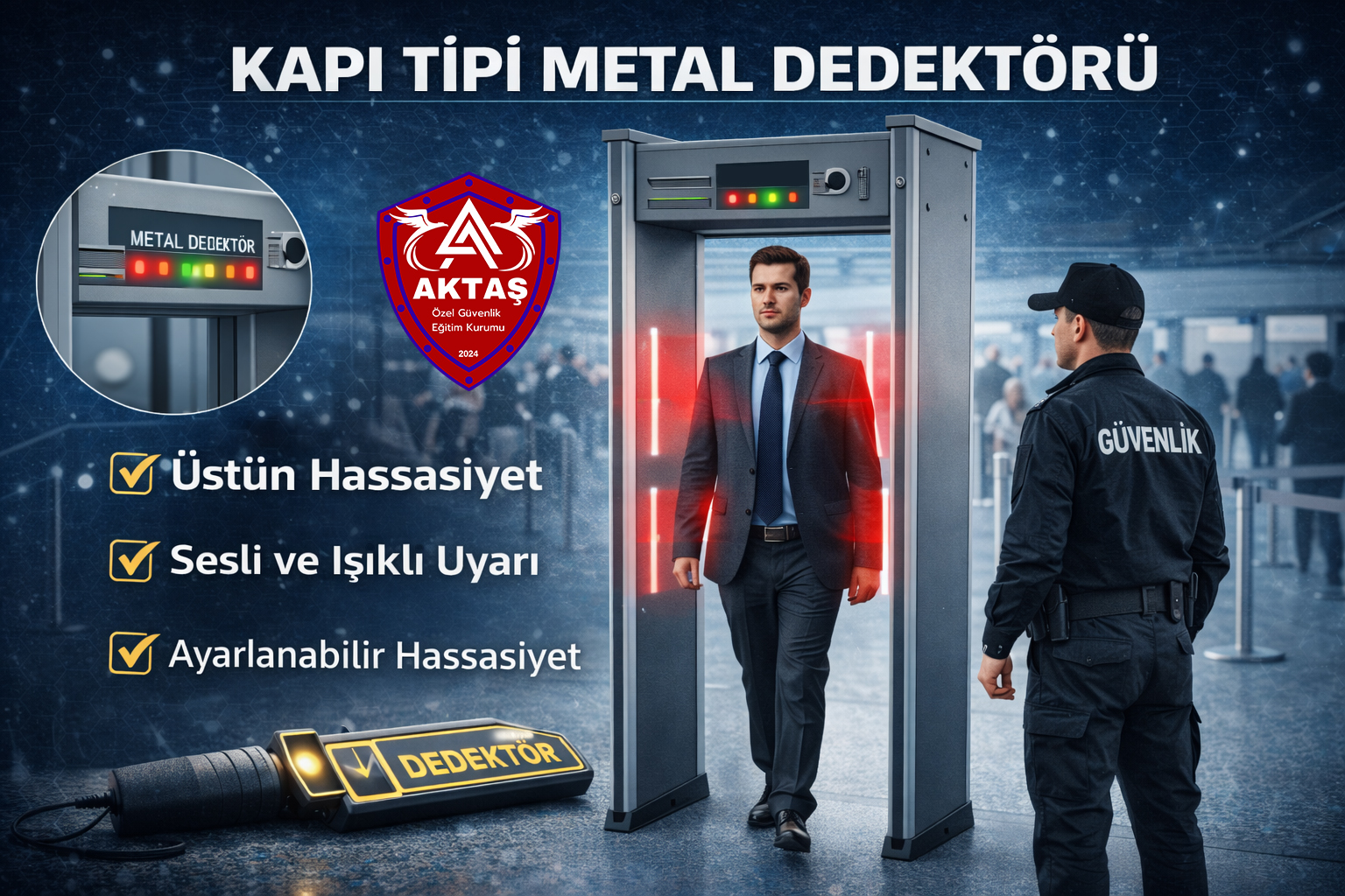 Kapı tipi metal dedektörü kullanım örneği